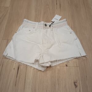 White jean shorts
